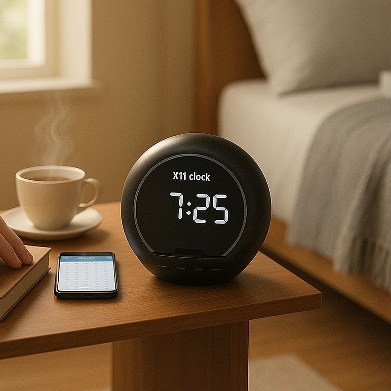 X11 Multifunctional Bluetooth Speaker with LED Mirror Clock