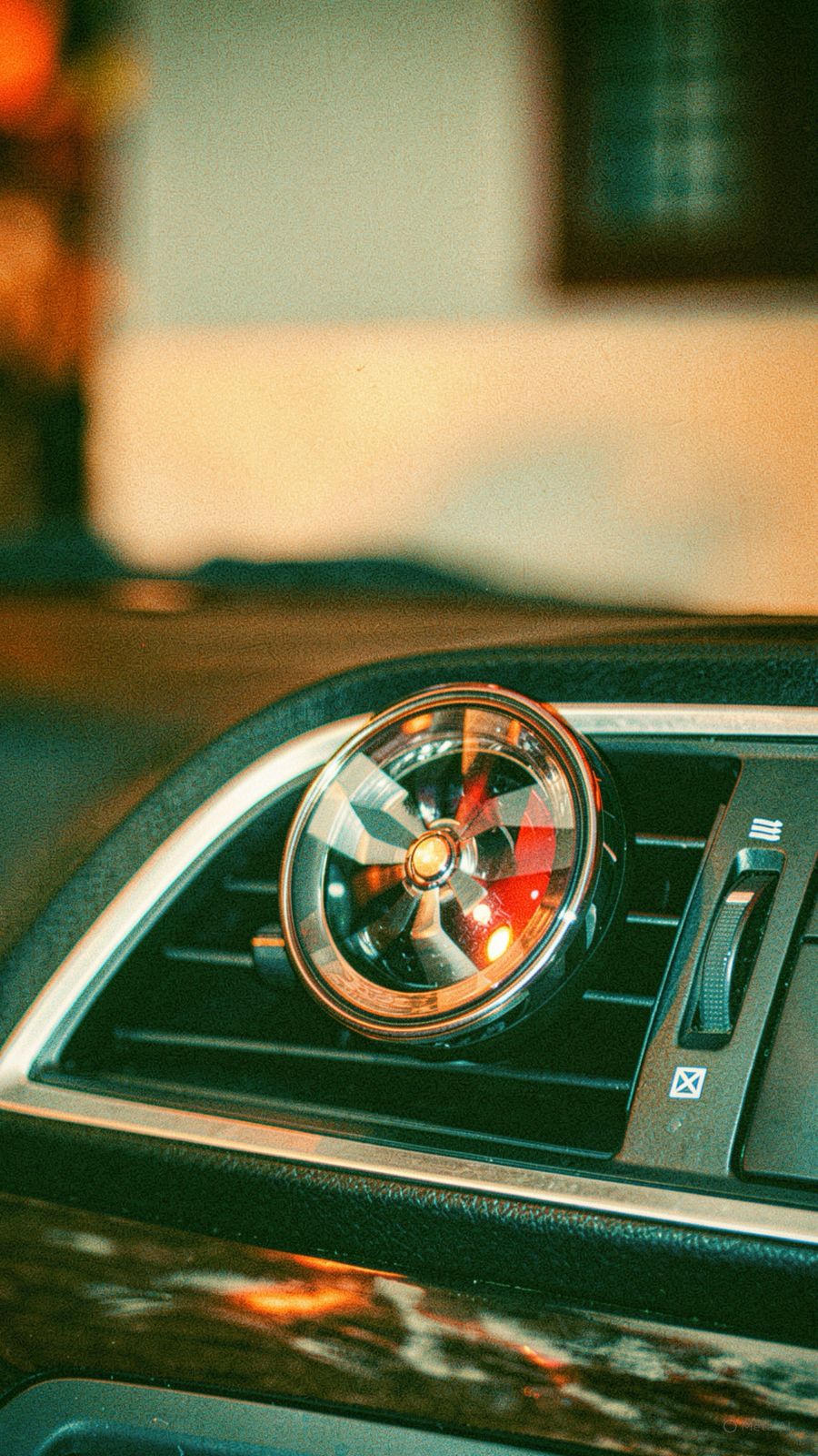 Alloy Wheel Car Vent Air Freshener | Rotating Rim Design with Brake Caliper Detail