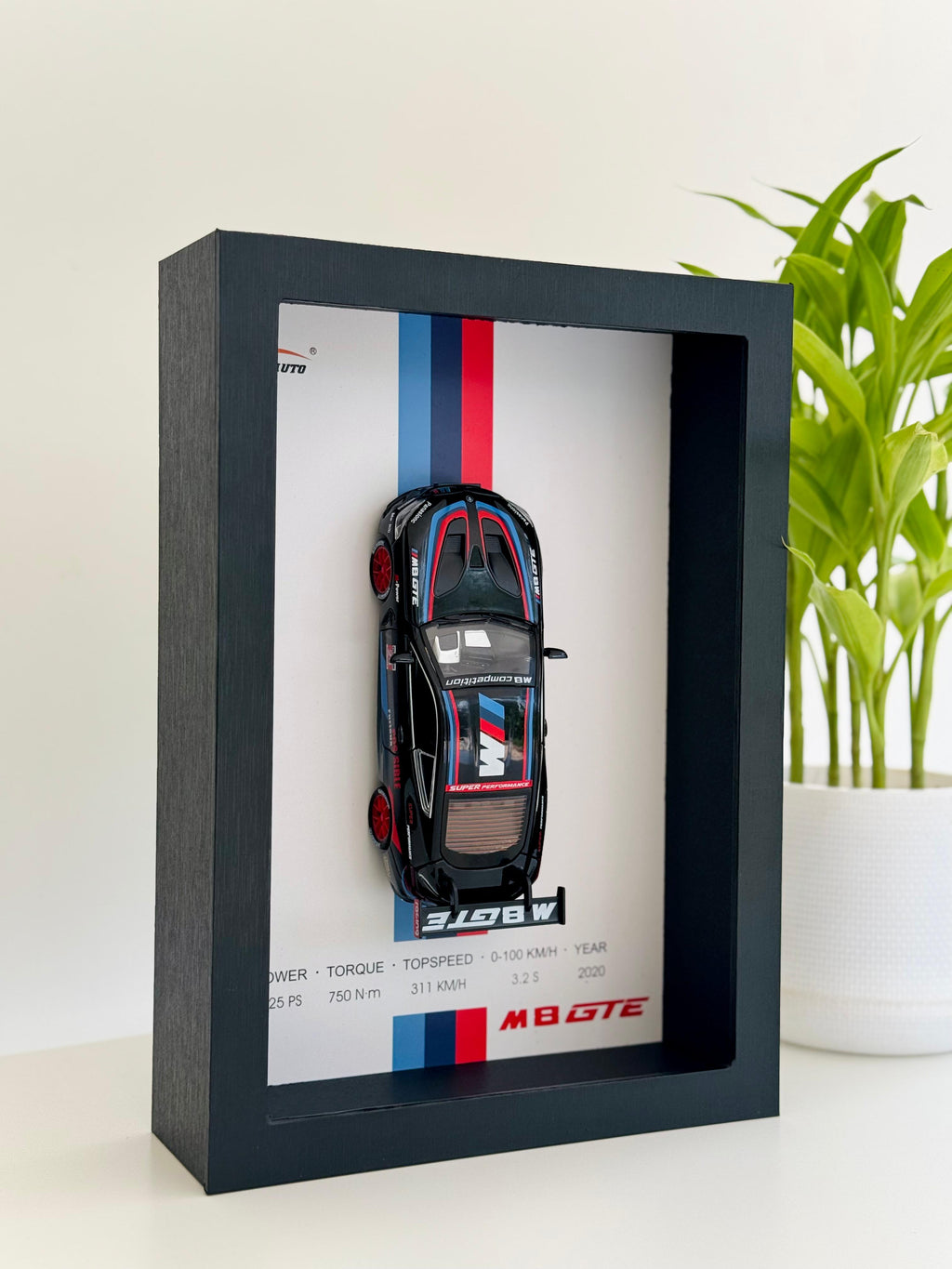 BMW M8 GTE – 3D Wall Frame Model with Detachable Car