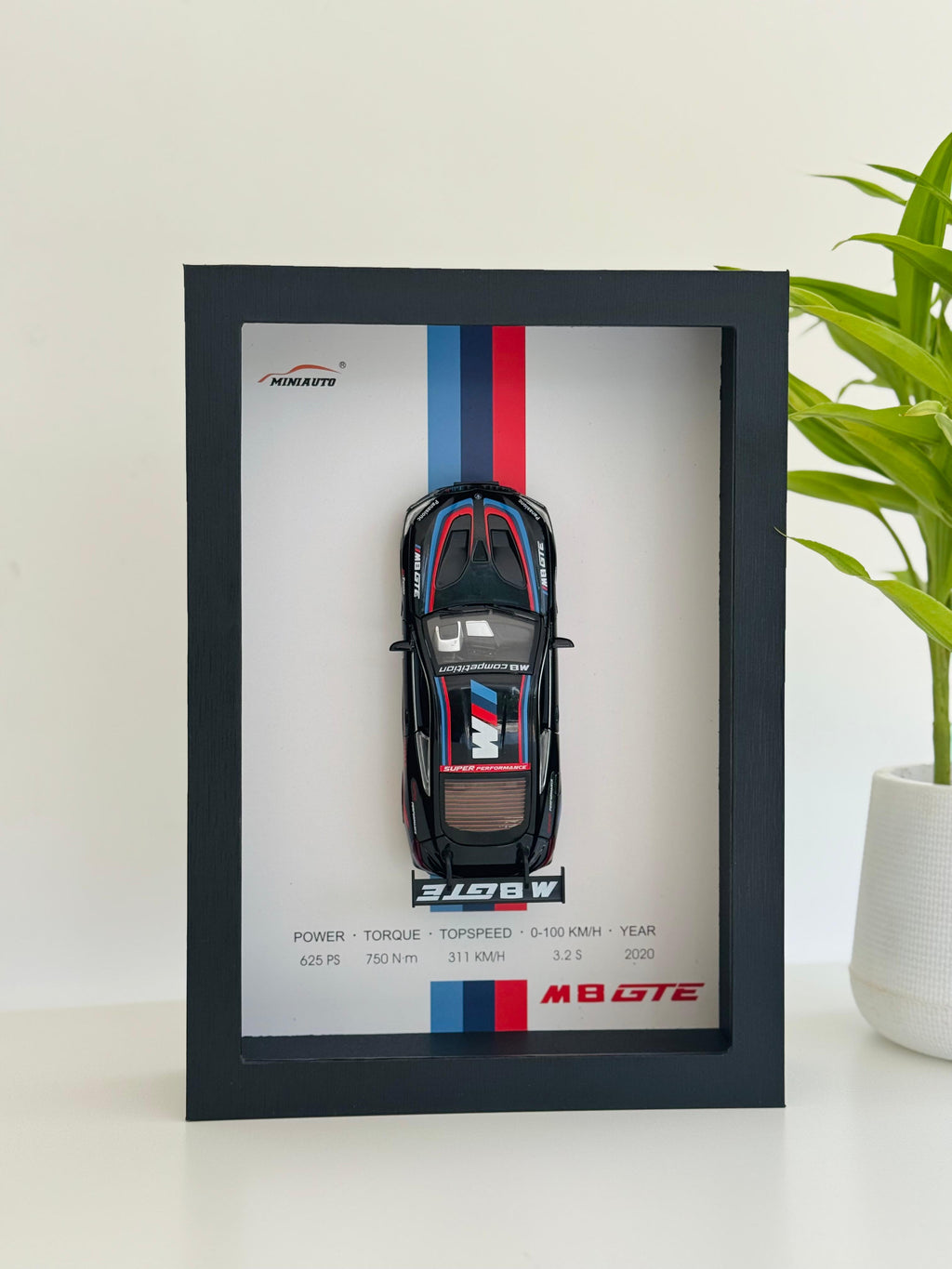 BMW M8 GTE – 3D Wall Frame Model with Detachable Car