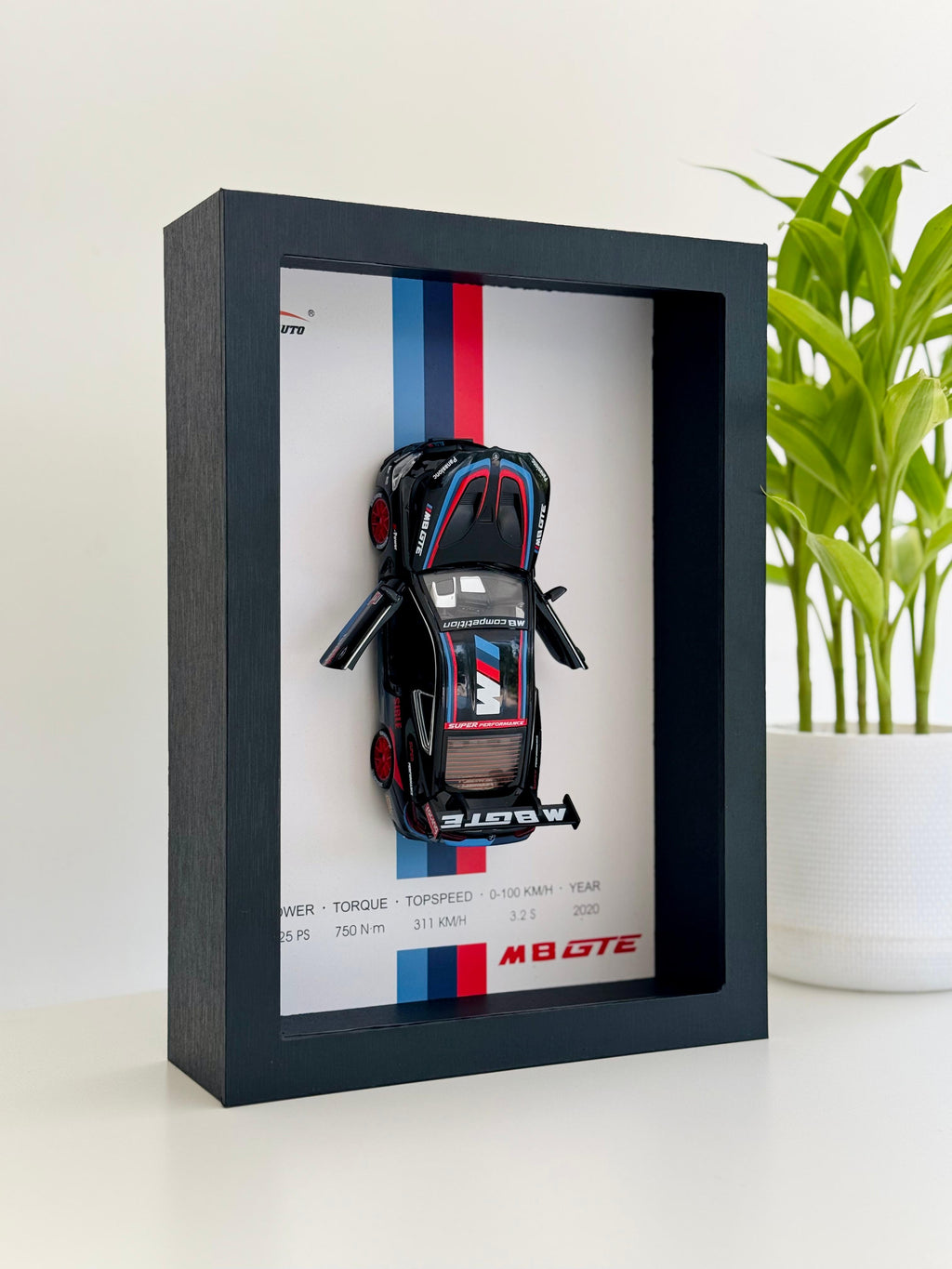BMW M8 GTE – 3D Wall Frame Model with Detachable Car