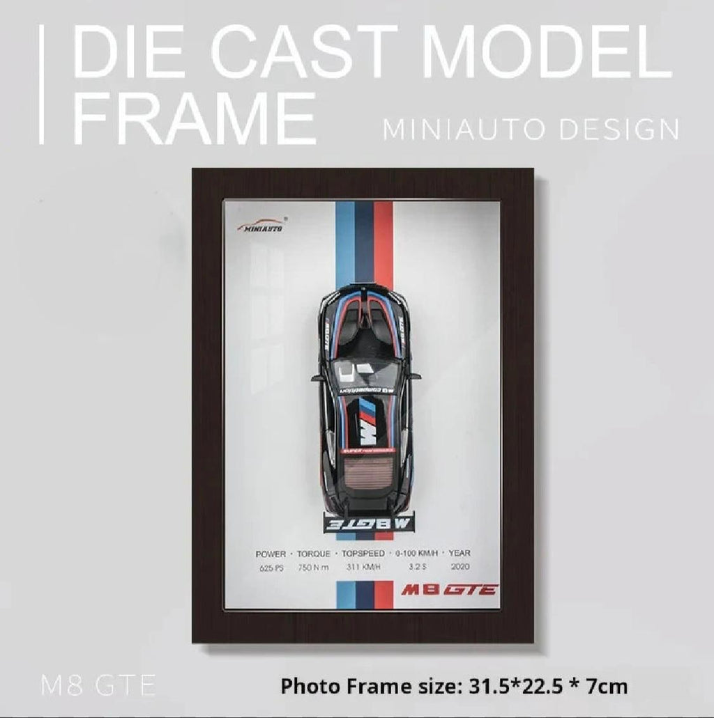 BMW M8 GTE – 3D Wall Frame Model with Detachable Car