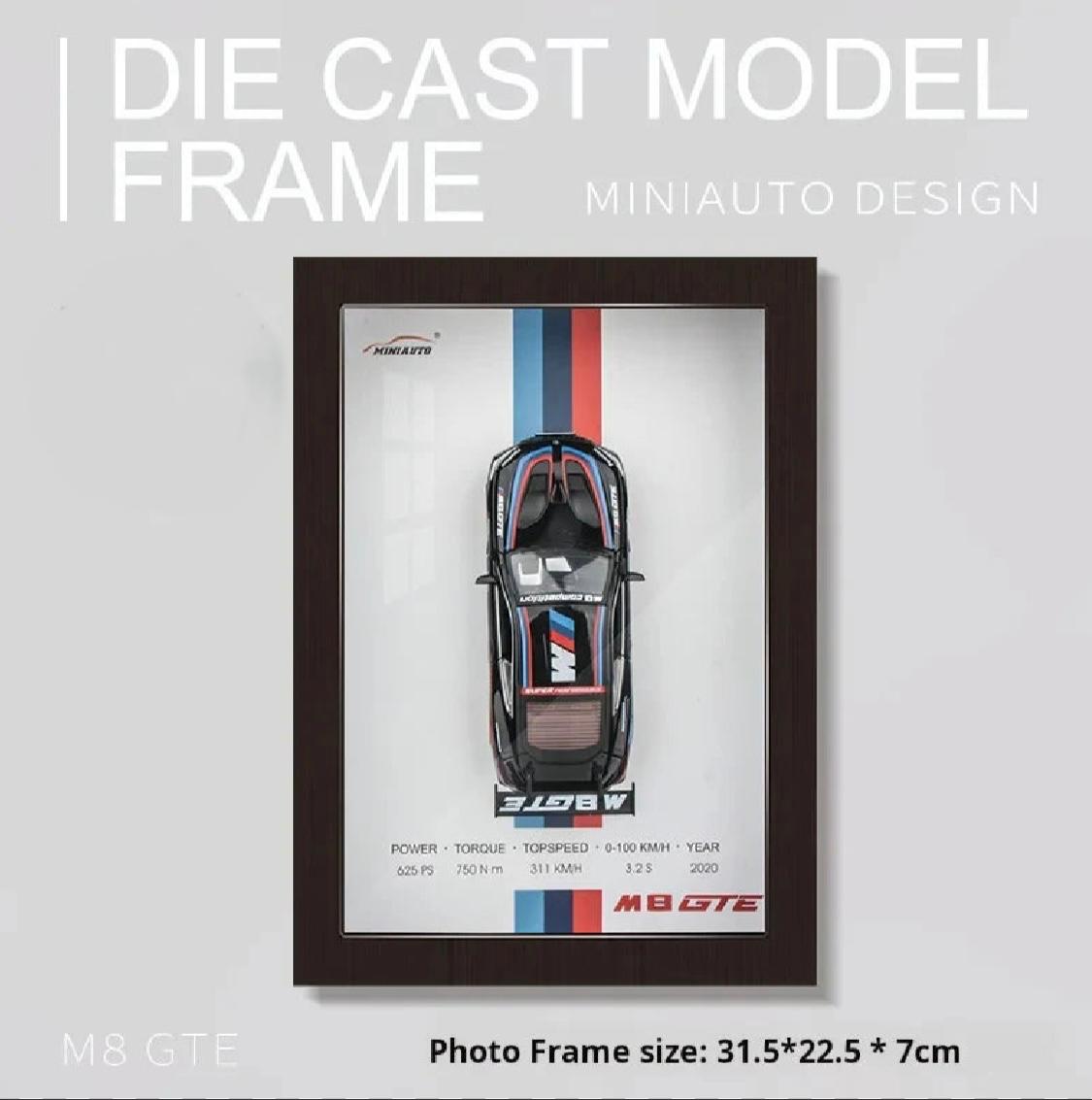 BMW M8 GTE – 3D Wall Frame Model with Detachable Car