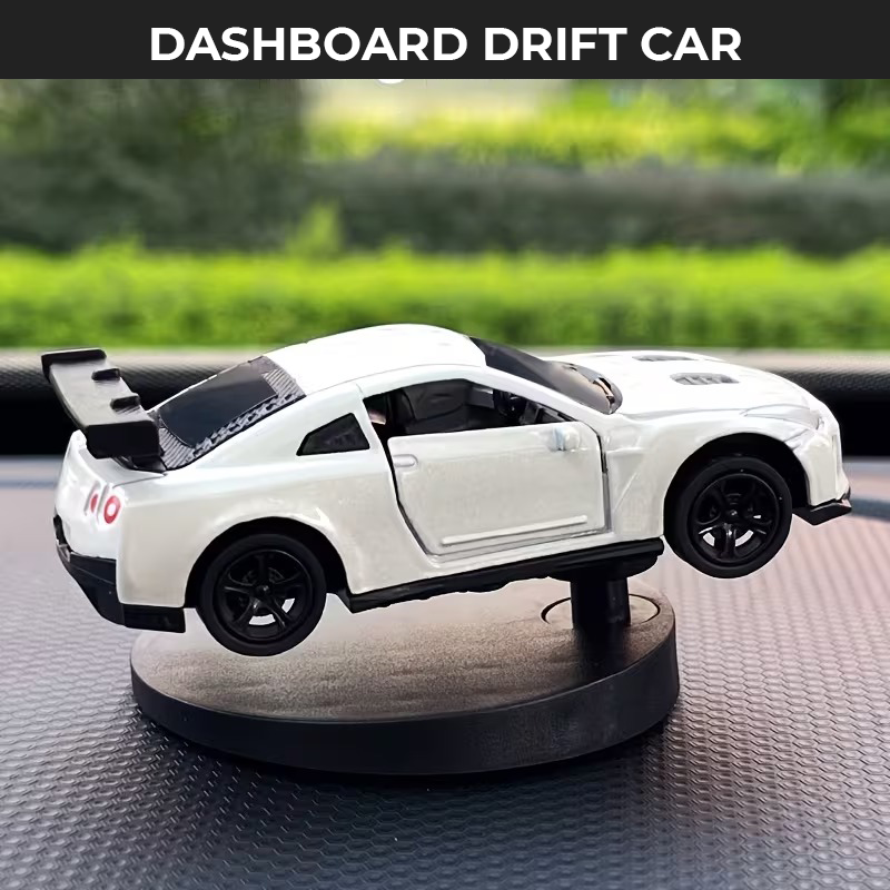 Dashboard Drifting Car – White Nissan GTR Sports Edition | Drift Motion Base