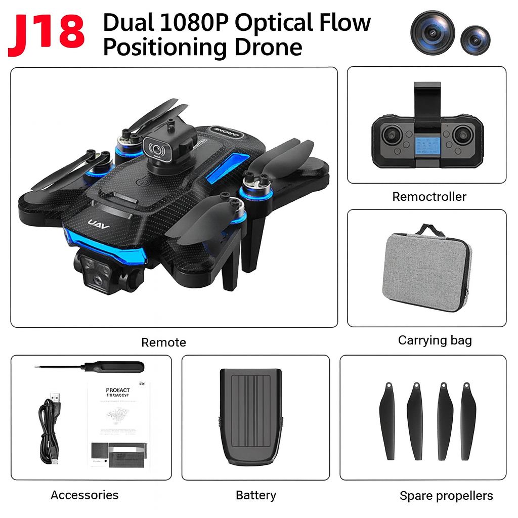 Compact 4K Camera Drone – 360° Obstacle Avoidance & Gesture Control
