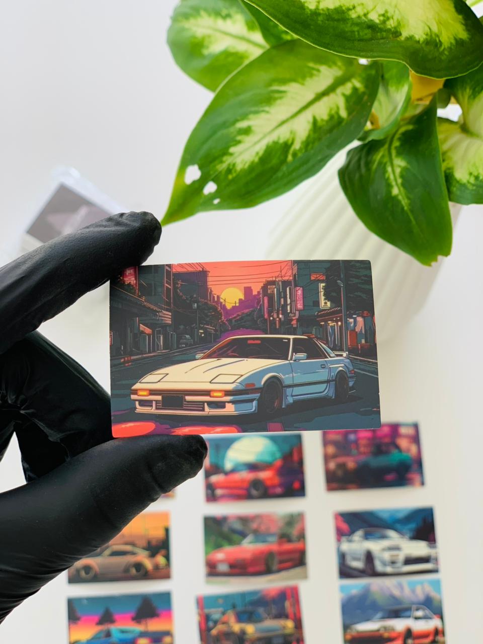 Neon Street Icons – Premium Car Sticker Set (Pack of 5,10,20,30,50)