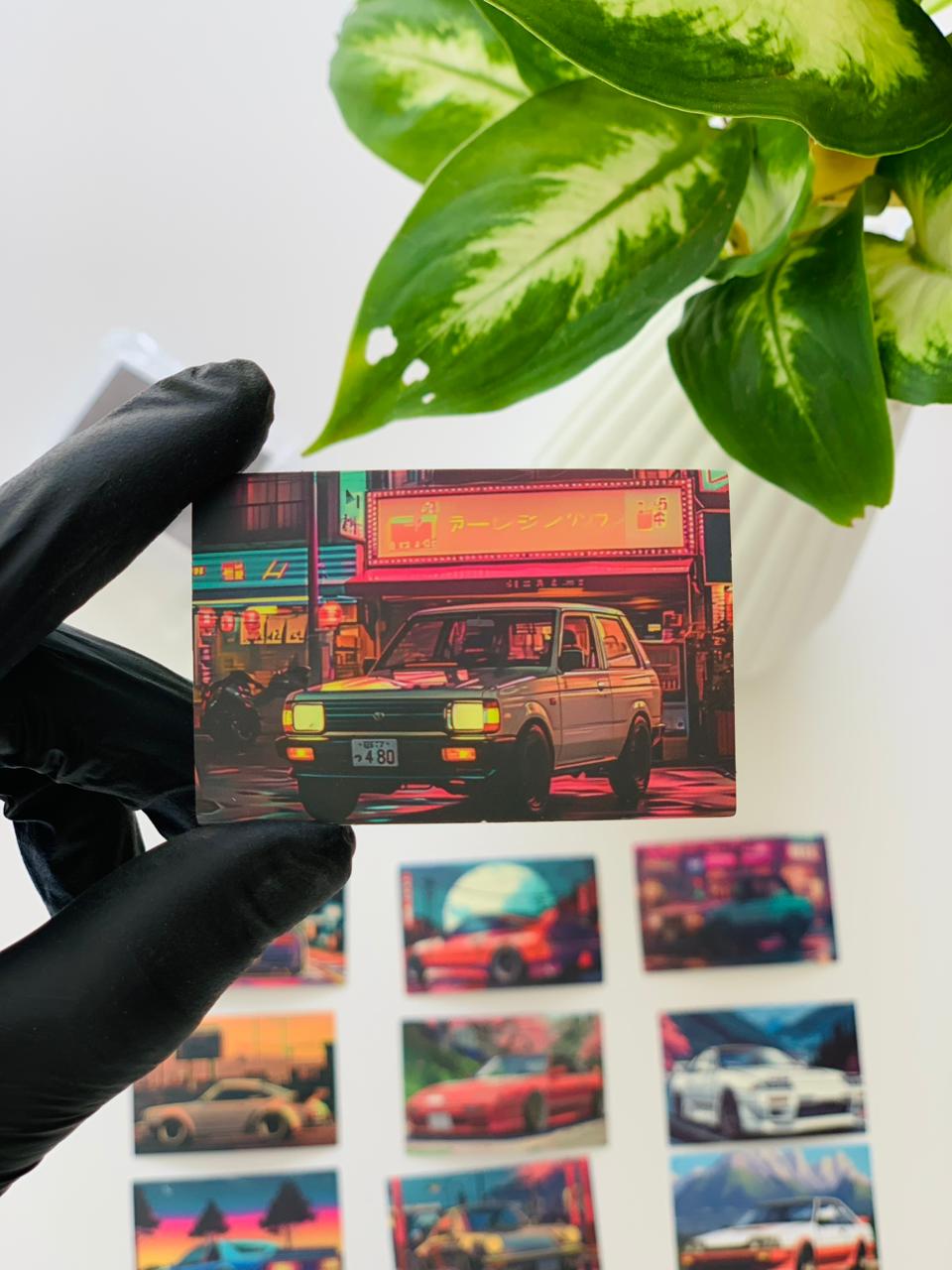 Neon Street Icons – Premium Car Sticker Set (Pack of 5,10,20,30,50)