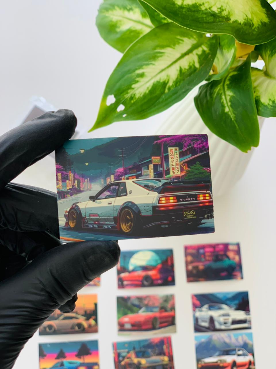 Neon Street Icons – Premium Car Sticker Set (Pack of 5,10,20,30,50)