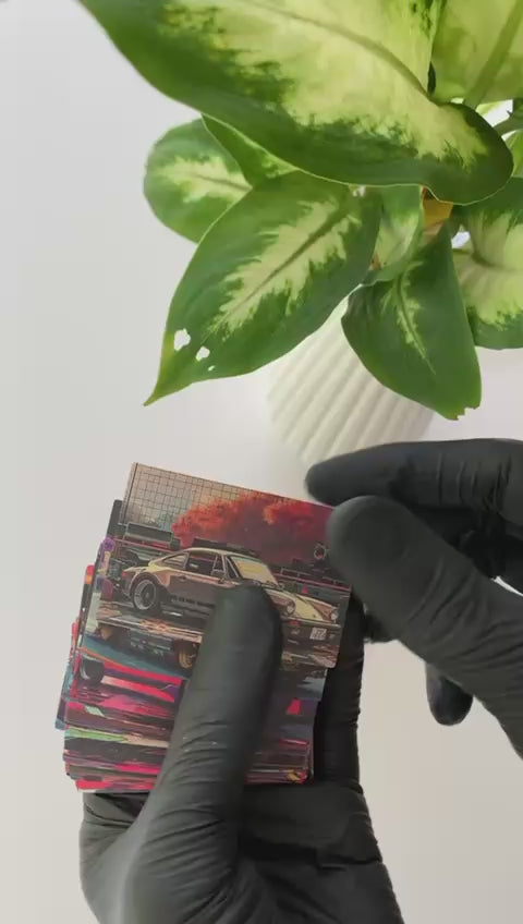 Neon Street Icons – Premium Car Sticker Set (Pack of 5,10,20,30,50)